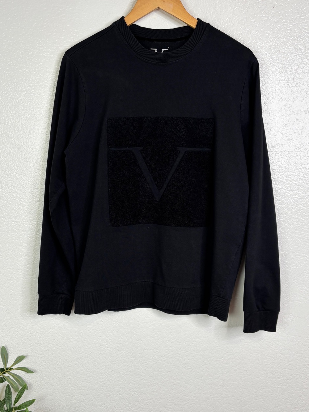 V1969 Italia 19.69 by VERSACE Black Logo Sweatshirt Size M
